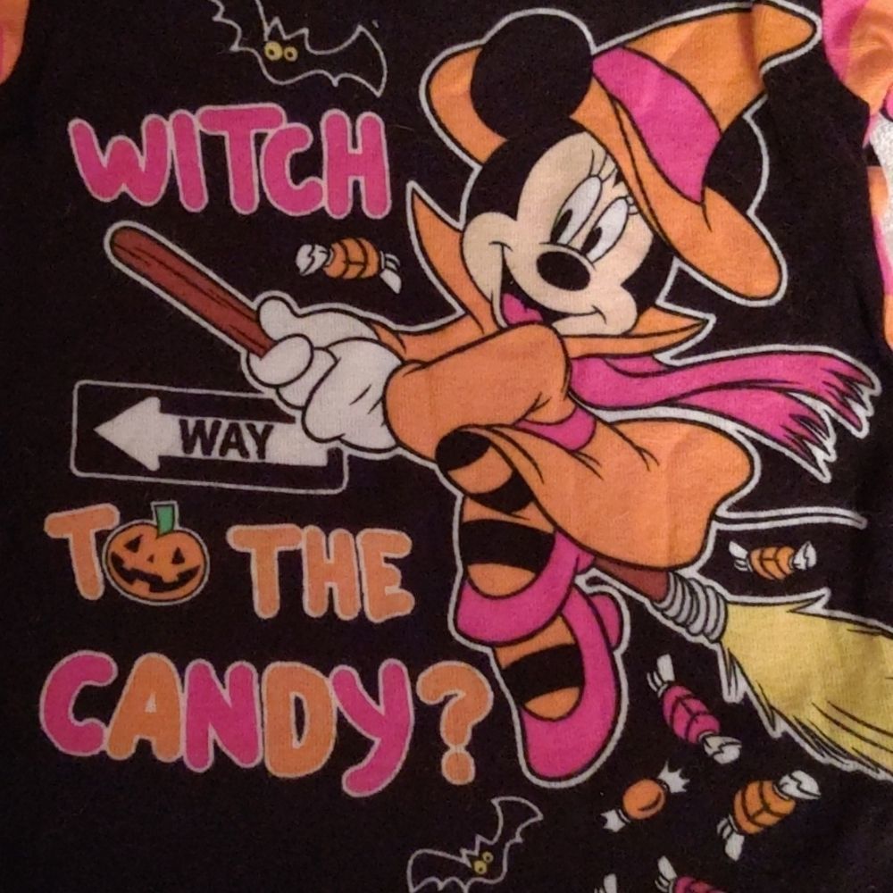 Disney - Half Off Halloween Minnie Mouse Pajama Top